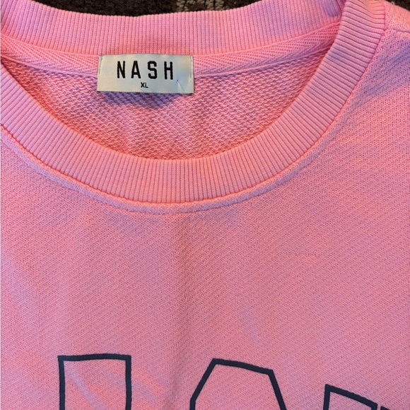 Ash Pink Crew Neck Sweatshirt with Bold Lettering - Picture 3 of 5